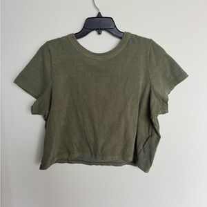 Madewell Olive Crop Top